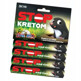    STOP MOLE ZBC190 dimna sveča proti krtom 4 kosi - varno in učinkovito odganjanje