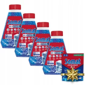   Somat 5 v 1 intenzivno čistilo za pomivalni stroj 250 ml x 4 + gratis tableta 3 v 1