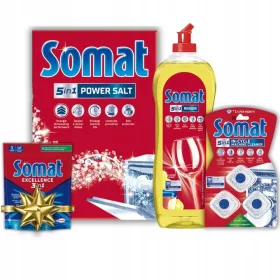   Somat 5 v 1 intenzivno čistilo za pomivalni stroj 250 ml x 4 + gratis tableta 3 v 1