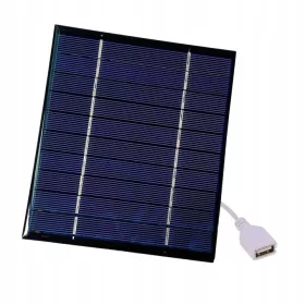  Solarna plošča 2,5 W USB 5 V 150×130 mm prenosni polnilec za telefon Kampiranje črna