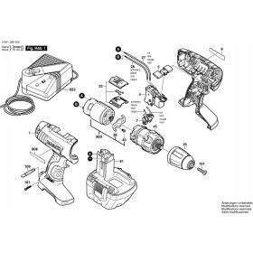   Bosch vklopno/izklopno stikalo za akumulatorski izvijač GSR 12 V 2607202014