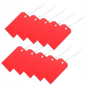    100 kosov trpežnih rdečih etiket/oznak za prtljago za samolepilno označevanje (DIY)