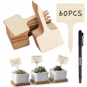  Lesene etikete za rastline 60 kosov