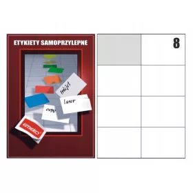    Samolepilne etikete 105x74 mm Emeko fluo oranžne za pisarniško tiskanje