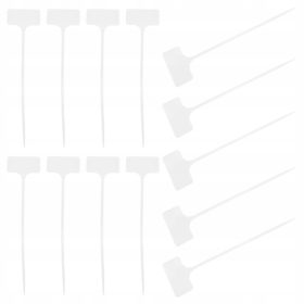    50 KOSOV BELIH PLASTIČNIH ETIKET / OZNAČEVALCEV ZA RASTLINE, DVOJSTRANSKIH