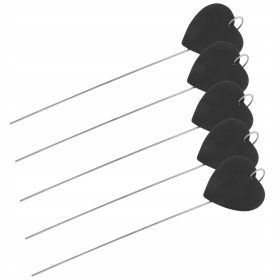    5 KOSOV KAMNITIH ETIKET/PLOŠČ ZA RASTLINE S ČRNIM JEKLENIM OKVIRJEM