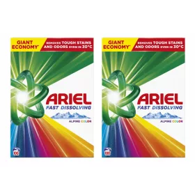   Pralni prašek Ariel Alpine Color 2x5,5 kg - 2x100 pranj, barvno perilo
