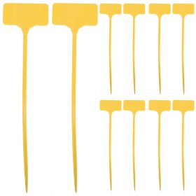    50 kosov čudovitih rumenih plastičnih flomastrov za rastline z veliko prostora za pisanje