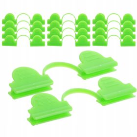    50 ZELENIH SPONK ZA PRITRDITEV ZAŠČITNE FOLIJE V RASTLINJAKU, PLASTIČNIH