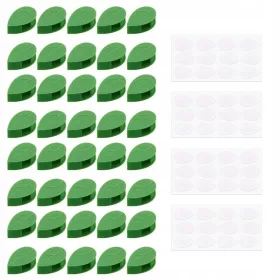    Samolepilne sponke za pritrjevanje rastlinskih vitic 40 kosov. Barva zelena.