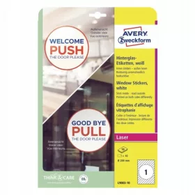  Okrogle nalepke 200 mm Avery L9003-10, paket 10 listov.