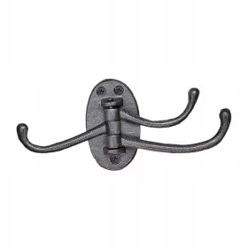    Stenski kavelj iz litega železa, obešalnik za rastline, kavelj za plašče, kavelj za ključe, starinski, težka izdelava, 21,5 cm x 9,2 cm