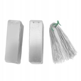  100 OBOJESTRANSKIH KOVINSKIH ETIKET ZA ZUNANJE VRTNARJENJE