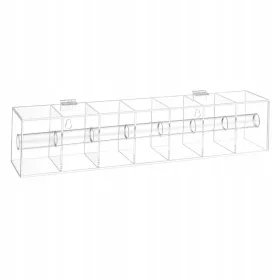    Podajalnik etiket za več zvitkov, stojalo za etikete, prozoren akril, stenski nosilec