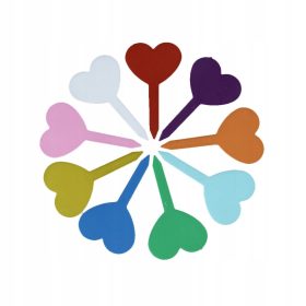    200 PLASTIČNIH DEKORATIVNIH KROŽNIKOV V OBLIKI SRCA ZA AKVARIJ