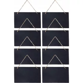  KOMPLET 8 VISEČIH ZNAKOV COUNTRY 15X25 CM ČRNE OBLIKE