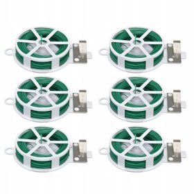  Zelena vrtna vezalna žica, 6 kosov, za podporo vzpenjavk