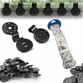  Sponke za senčilo, plastične, 50 kosov z najlonsko vrvjo