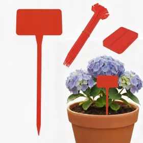    Etikete za rastline majhne 16x11 cm z zamenljivim rdečim poljem