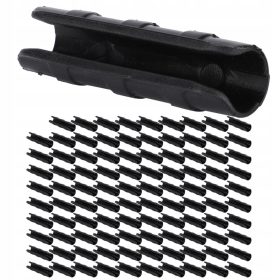    100 kosov sponk za cevi za vrtne rastlinjake, pritrdilne sponke za mrežo za senčnik, črne barve