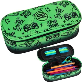   CoolPack Campus Pencil Case Tube Gamer Gamepads – enoprekatna šolska peresnica za fante, 22 × 10 × 6 cm
