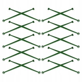    36 zelenih plastičnih spojev za paradižnikove kolce za stabilno oporo na vrtu