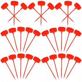    20 VODOODPORNIH RDEČIH MARKERJEV ZA OZNAČEVANJE VRTNIH RASTLIN