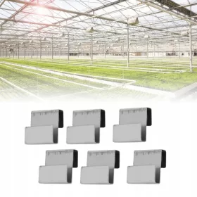    Sponke za rastlinjake S, 50 kosov, nerjaveče jeklo, prekrivajoči se pritrdilni elementi za stekleni okvir