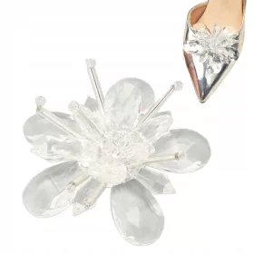    Elegantna DIY cvetlična sponka za čevlje z okrasno zaponko za poročne in visoke pete