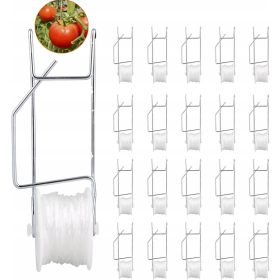  20 kosov kavljev za paradižnik s 15 m vrvice, kavlji za