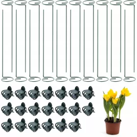  Stojala za rastline, 20 kosov, 30 cm, kovinska