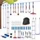 AIYAPLAY Ninja oviralna proga za otroke 10 m – komplet slackline z ovirami, nosilnost 50 kg, vrtna plezalna proga