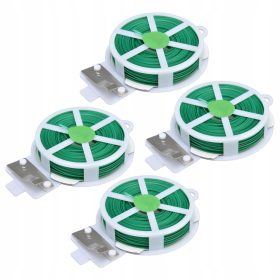    50 metrov zelenih vezic za rastline, 4 kosi, z rezalnikom za oporo v zaprtih prostorih in na vrtu