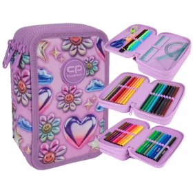   CoolPack Jumper 3 trojno zložljiva šolska peresnica z baloni 19,5×12,5×6,5 cm