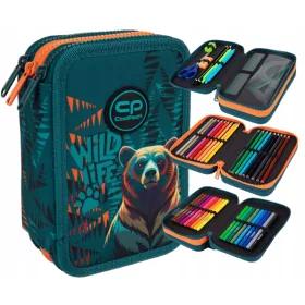 CoolPack trojno zložljiva peresnica z opremo Jumper 3 BEAR