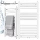  Kopalniški radiator Hydrosan CORSO-WH-2 900 × 500 mm bel | 370 W | Vodni radiator z lestvijo | Spodnji ali stranski priključek