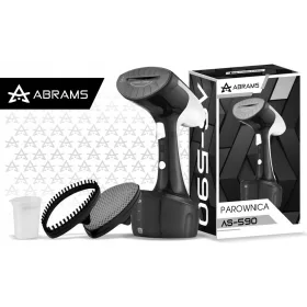   Abrams AS590 ročni parnik za oblačila 1800 W, para 45 g/min, rezervoar 300 ml, črn