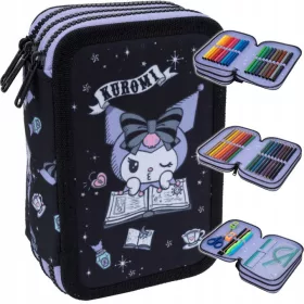   Trojna peresnica z opremo Jumper 3 CoolPack Kuromi Sanrio 19,5 × 12,5 × 6,5 cm