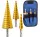 4-32 mm HSS stopničasti svedri za kovino, prevlečeni s titanom, komplet 3 HEX