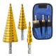 4-32 mm HSS stopničasti svedri za kovino, prevlečeni s titanom, komplet 3 HEX