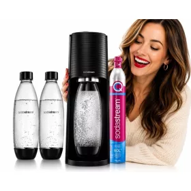   Aparat za gazirano vodo SodaStream Terra Black + 2x steklenica Fuse 1L + kartuša CO₂