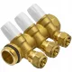  Medeninasti razdelilnik 3/4" 3 tokokrogi | PEX 16×2 | Za pitno vodo
