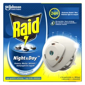    Raid Night & Day – električni insekticidni razpršilec z zamenljivo kartušo, zaščita pred komarji do 10 dni