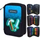 ASTRABAG trojni šolska peresnica z modro pikslo opremo 20,5 × 13 × 4,5 cm