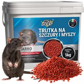   Žitna vaba No Pest 5 kg - zelo močan strup za podgane in miši (Brodifakum)
