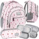 Šolski nahrbtnik BackUP Pink Love za dekleta 26 l s peresnico, ergonomski nahrbtnik A4
