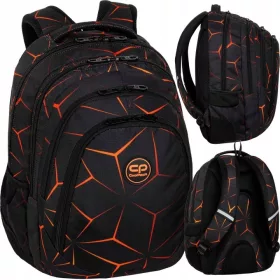   CoolPack Drafter šolski nahrbtnik za mladino Black Lava - 3 predelki, prenosnik, ergonomsko hrbtišče