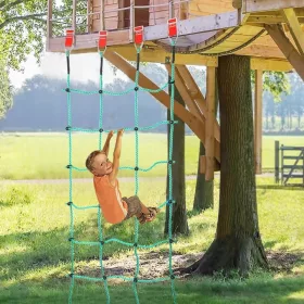   Plezalna mreža za otroke 76,2 × 195,5 cm vrtna plezalna stena, vrvna mreža za plezanje do 150 kg