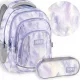 BackUP Pastel Feathers šolski komplet 2v1 za punčke - nahrbtnik in peresnica 26 l