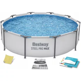   Bestway Steel Pro Max 56406 – Ogrodje bazena 305 × 76 cm, 4678 l, DuraPlus™ FrameLink™